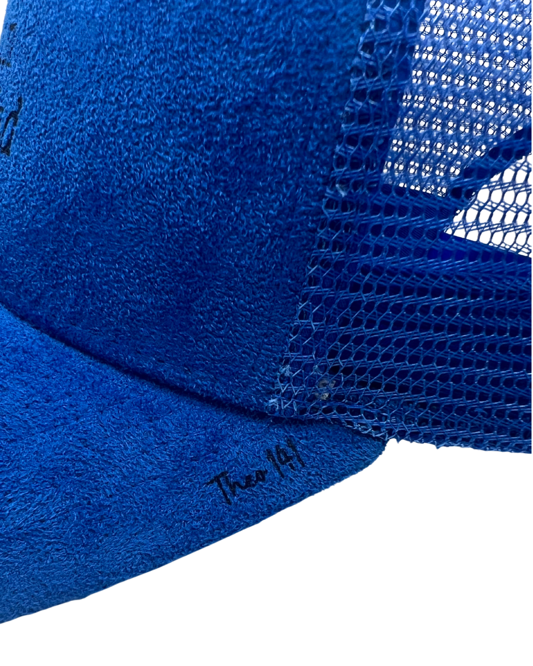 'Fun Dog Dad' Suede Snapback Cap Blue