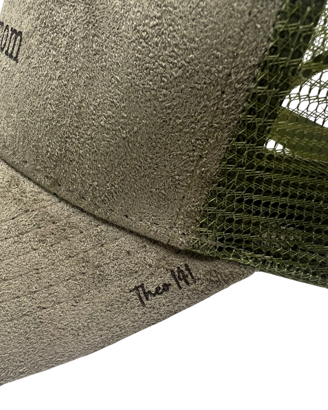 'Cool Dog Mom' Suede Snapback Cap Army Gray
