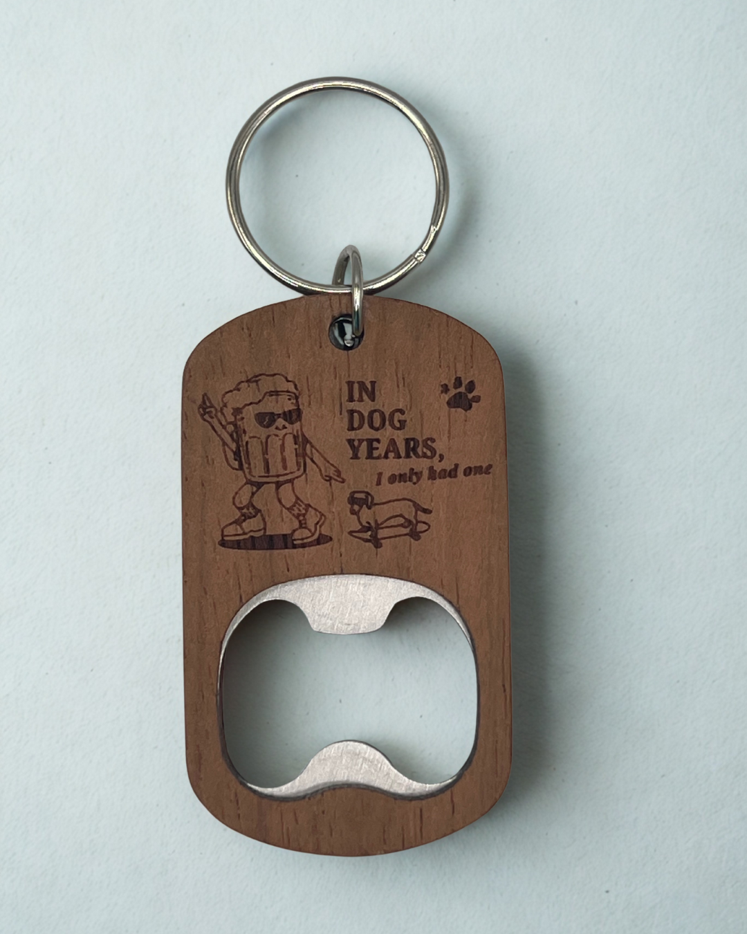 'Dog Years' Bottle Opener Keychain