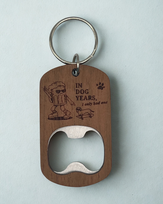 'Dog Years' Bottle Opener Keychain