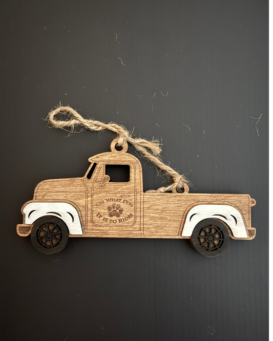 Rustic Truck 2 Dog Breed Ornament
