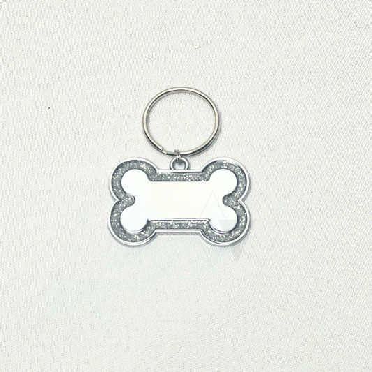 Glitter Dog Bone Pet Tag