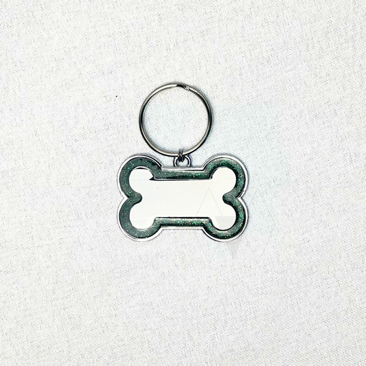 Glitter Dog Bone Pet Tag