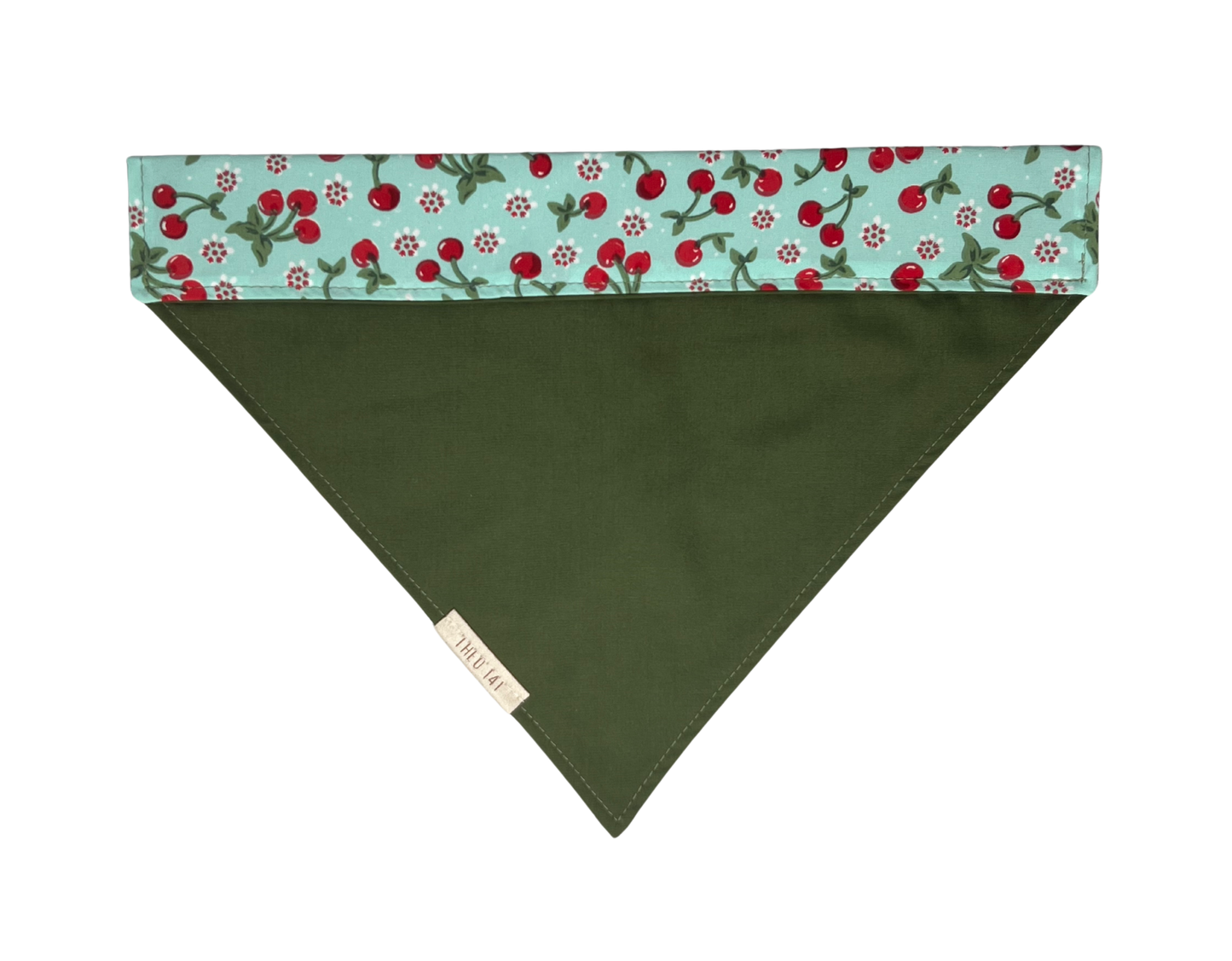 Over the Collar Reversible Pet Bandana - Sweet Cherries