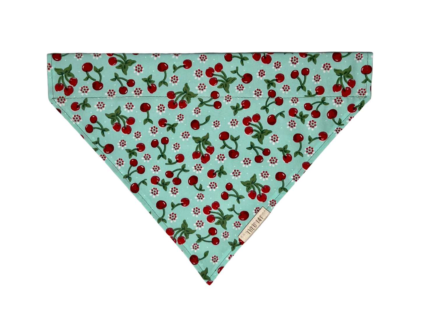 Over the Collar Reversible Pet Bandana - Sweet Cherries